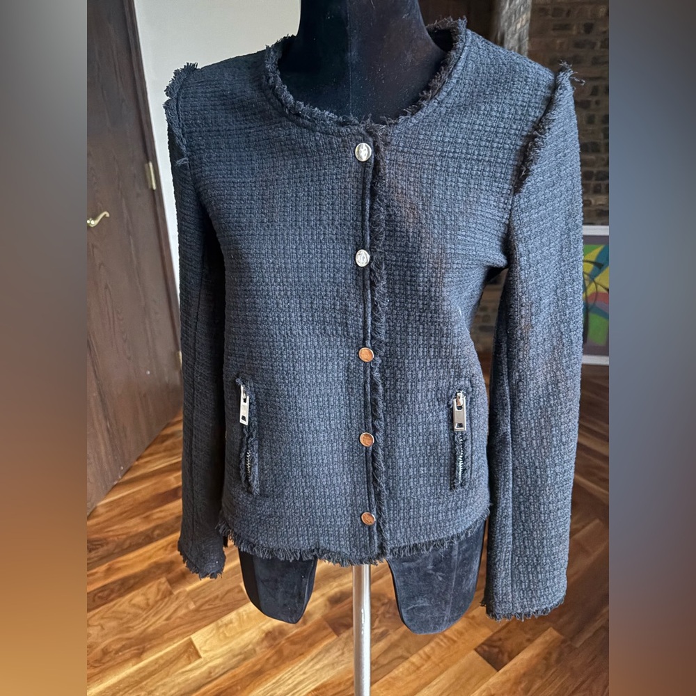 One Third Stylish Black Women's Jacket 01, ECU - Picture 4 of 13